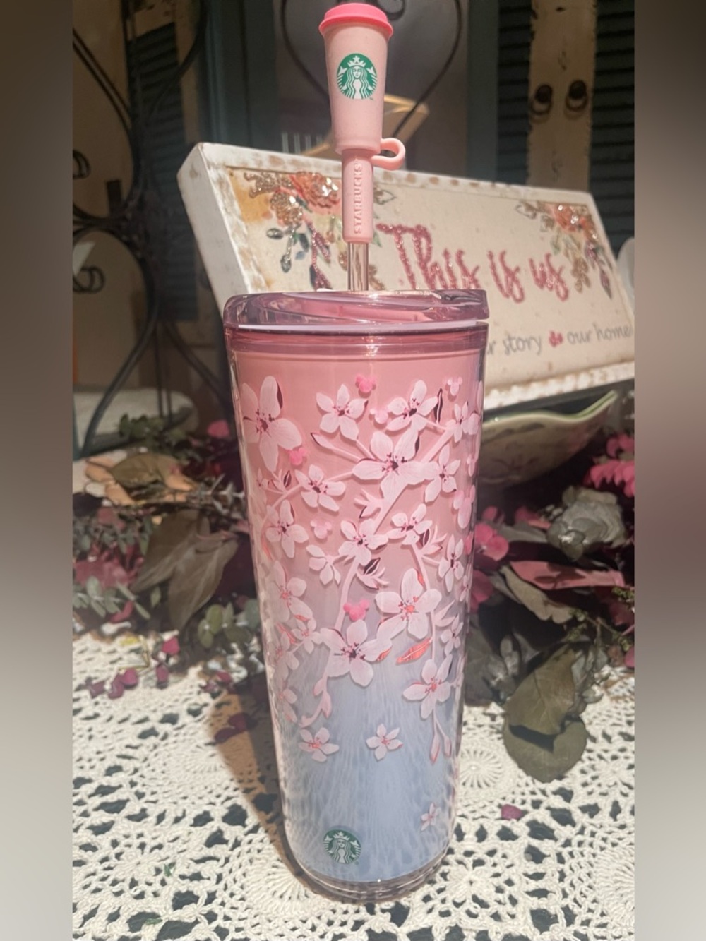 2026 Limited Edition Disney Mickey Mouse Pink Sakura Starbucks Tumbler